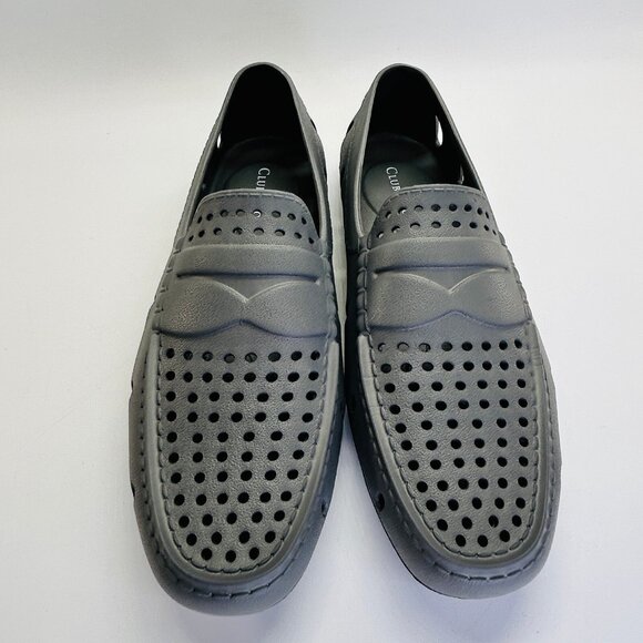 Club Room Mens Atlas Gray Perforated Driver Loafers Size 10M Slip-On Casual - Picture 2 of 12